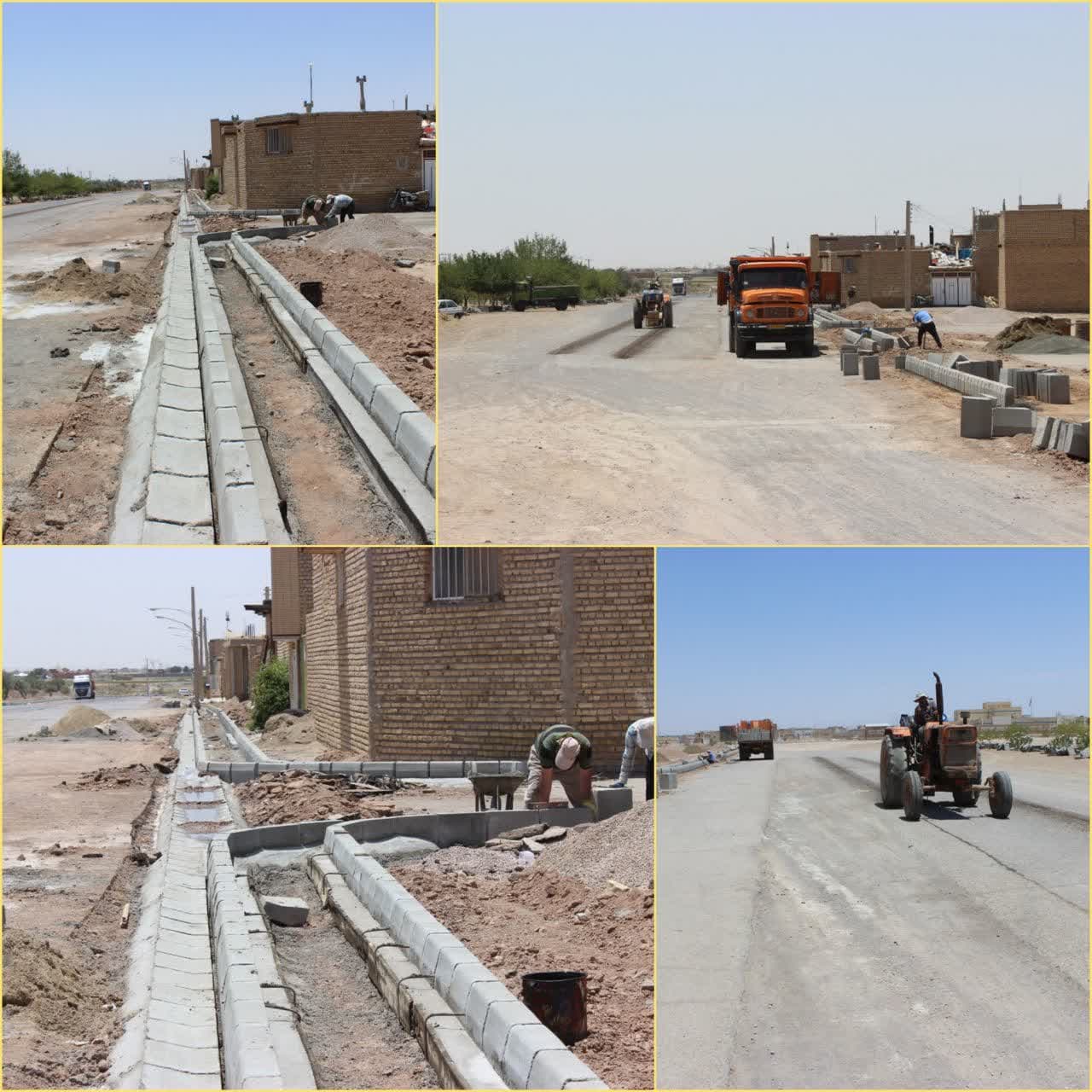 🔰 ادامه عملیات پروژه جدول گذاری و پیاده رو سازی خیابان میرزا کوچک خان جنب عرصه فضای سبز توتستان